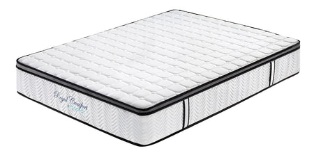 Rocca White Grey and Black King Single mattress in a modern bedroom