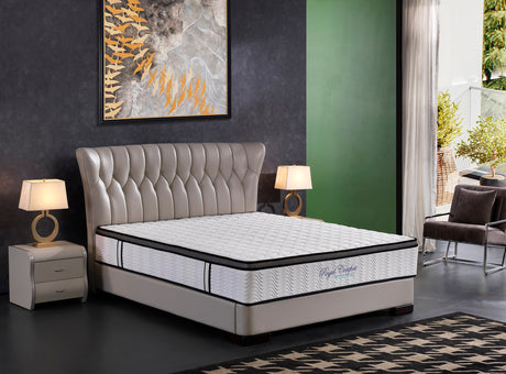 Rocca King Single Mattress, White Grey and Black
