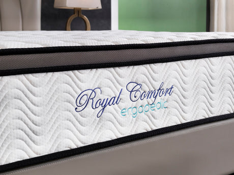 Rocca King Single Mattress, White Grey and Black
