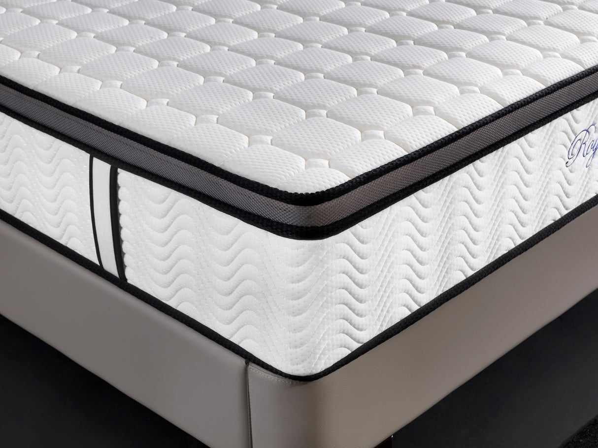 Rocca King Single Mattress, White Grey and Black