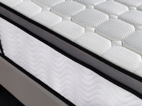 Rocca King Single Mattress, White Grey and Black