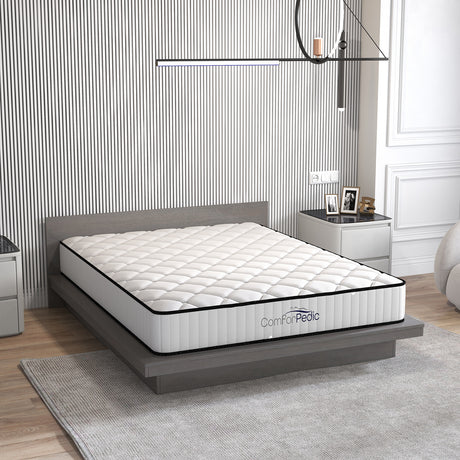 Medium 5 zone Bonnell spring mattress, 21cm queen