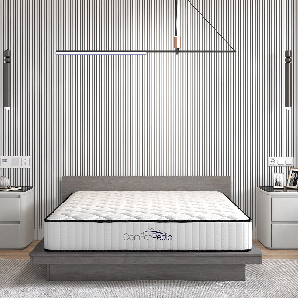 Medium 5 zone Bonnell spring mattress, 21cm king
