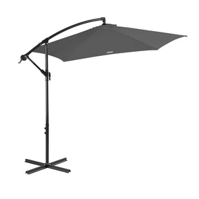 3m Cantilever Outdoor Umbrella in Charcoal