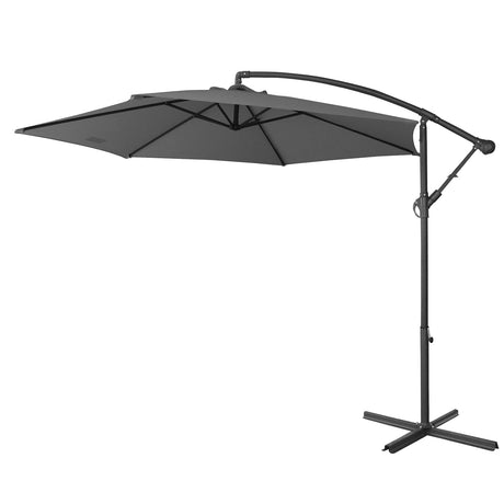 3m Cantilever Outdoor Umbrella in Charcoal