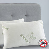 Royal Comfort Luxury Bamboo Memory Foam Pillow Twin Pack — Hypoallergenic — Allure Home Collections
