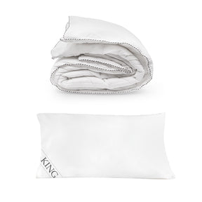 Buckland bamboo blend quilt and hotel pillow set for King beds