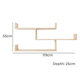 Kingswood Floating Wall Shelf, Oak