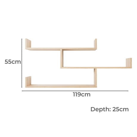 Kingswood Floating Wall Shelf, Oak