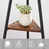 Black industrial coat rack stand with two shelves