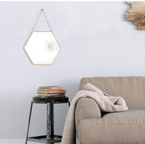 Marengo Hexagon Wall Mirror, Gold 30 x 26cm