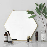 Marengo Hexagon Wall Mirror, Gold 30 x 26cm