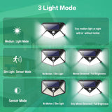Ruffano Solar Security Light, Motion Sensor, 100 LED, 2 Pack