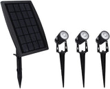 Solar LED Garden Spotlights Outdoor Waterproof Warm White 3 Pack — Allure Home Collections