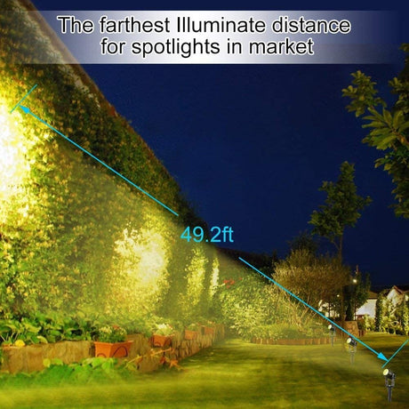Solar LED Garden Spotlights Outdoor Waterproof Warm White 3 Pack — Allure Home Collections