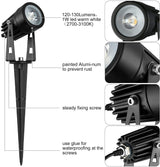 Solar LED Garden Spotlights Outdoor Waterproof Warm White 3 Pack — Allure Home Collections