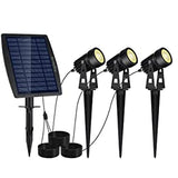 Solar LED Garden Spotlights Outdoor Waterproof Warm White 3 Pack — Allure Home Collections