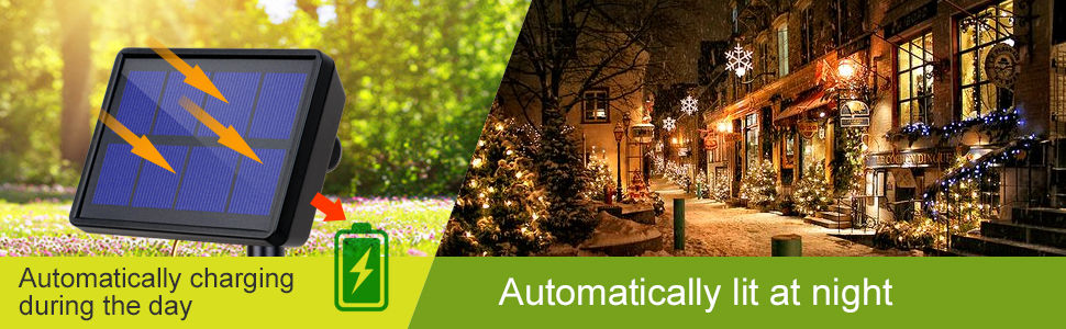 20m 200 LED Solar Powered Outdoor String Lights 8 Modes Waterproof — Allure Home Collections