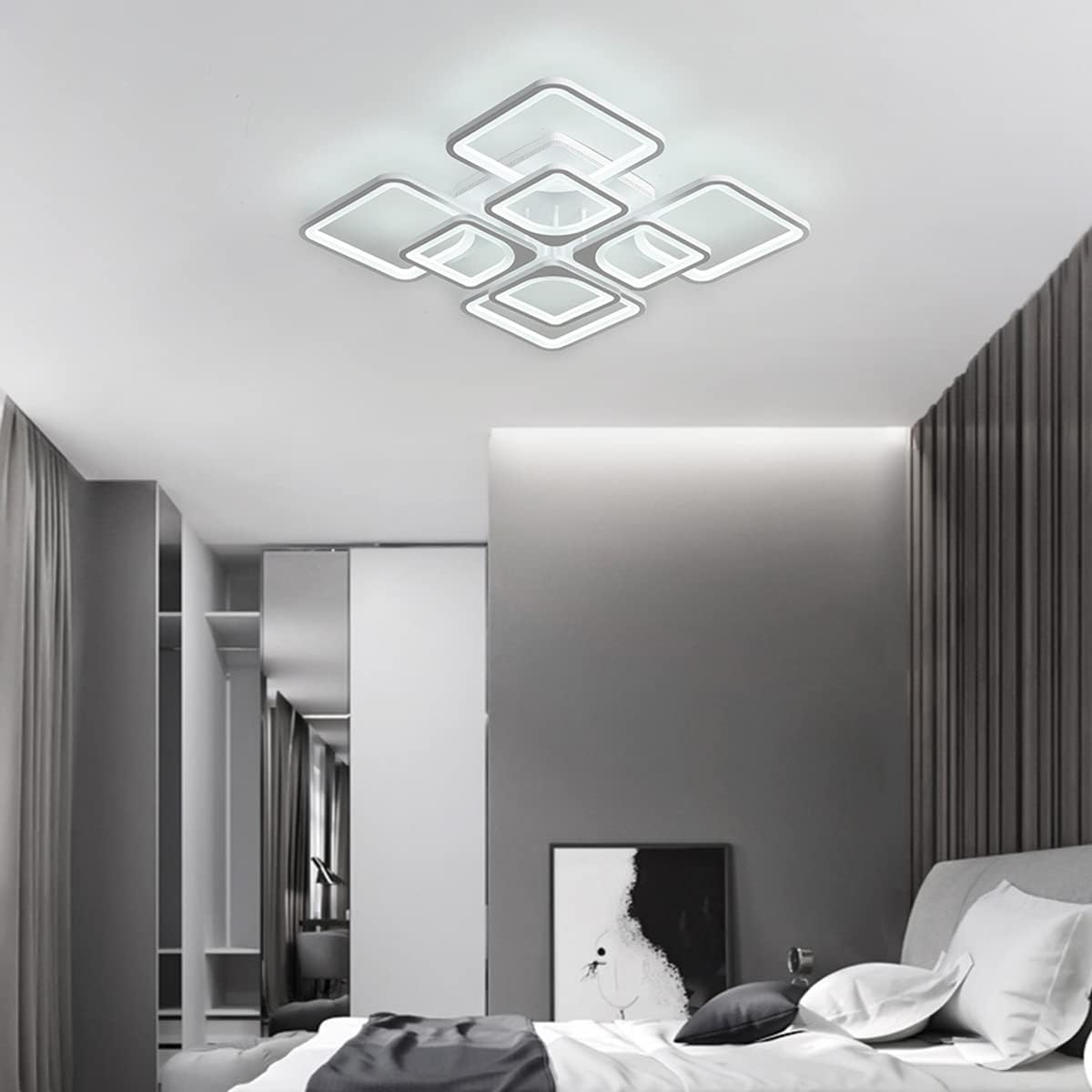 Modern Dimmable LED Ceiling Light with Remote Control — 60cm — Allure Home Collections