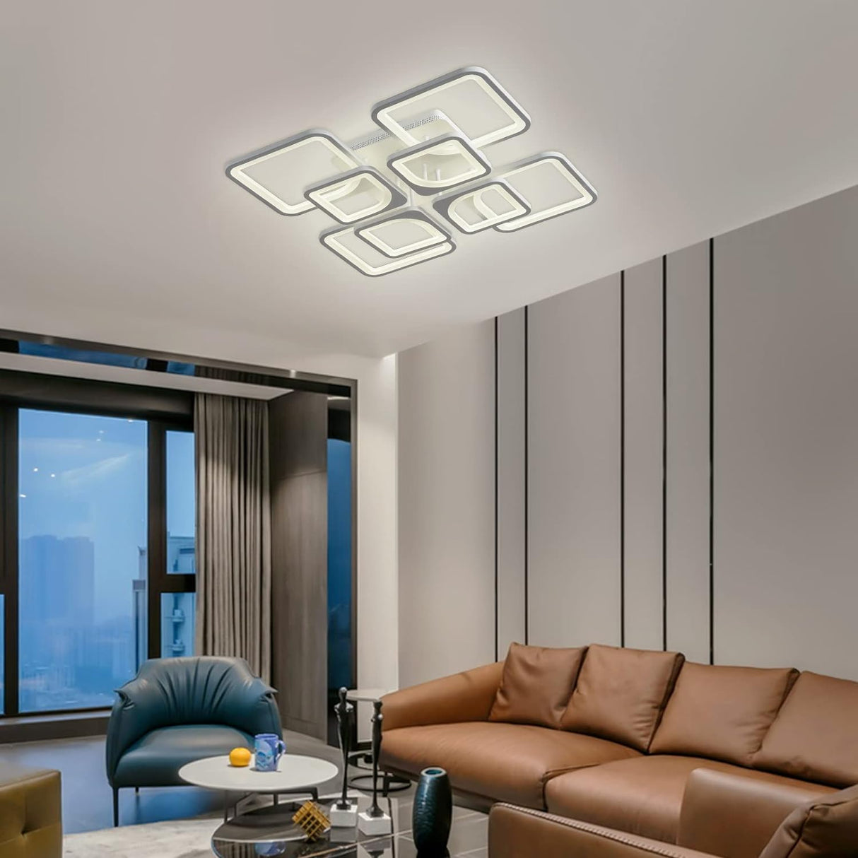 Modern Dimmable LED Ceiling Light with Remote Control — 60cm — Allure Home Collections