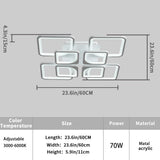 Modern Dimmable LED Ceiling Light with Remote Control — 60cm — Allure Home Collections