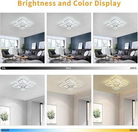 Modern Dimmable LED Ceiling Light with Remote Control — 60cm — Allure Home Collections