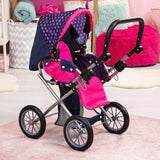 Doll's pram converted to jogger pushchair