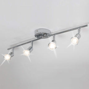 Camogli chrome four light LED track lighting kit in a hallway