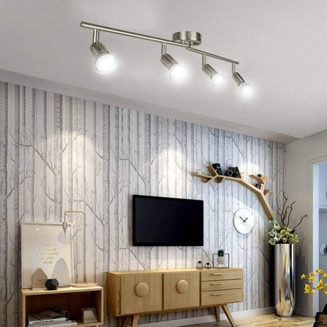 Modern 4-Light LED Track Lighting Kit — Chrome — Allure Home Collections