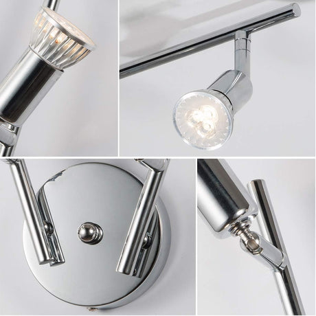 Modern 4-Light LED Track Lighting Kit — Chrome — Allure Home Collections