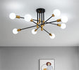 Modern Black and Gold Sputnik Ceiling Chandelier — 8 Lights — Allure Home Collections