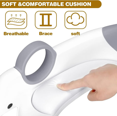 Grey toddler potty training toilet seat with ladder and step stool