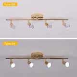 Modern 4-Light LED Track Lighting Kit — Gold — Allure Home Collections