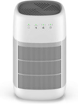 2 in 1 air purifier and dehumidifier with rounded cabinet, front view