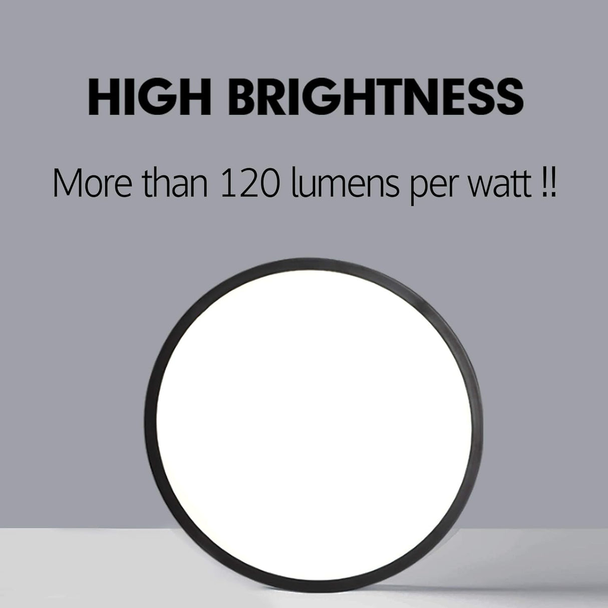 LED Ceiling Light Fixture 24W Natural Light 4500K — Black — Allure Home Collections