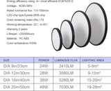 LED Ceiling Light Fixture 24W Natural Light 4500K — Black — Allure Home Collections