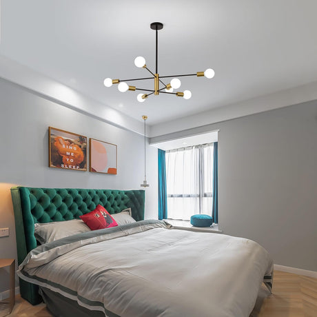 Modern sputnik chandelier in dining room