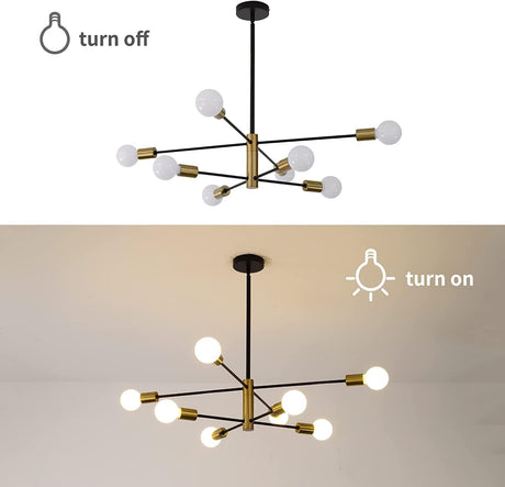 Adjustable height sputnik chandelier