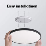 LED Ceiling Light Fixture 28W Natural Light 4500K — Black — Allure Home Collections