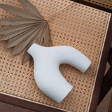 Modern white ceramic vase set of 2