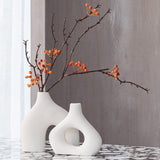 Panicale Ceramic Vase Set, White, 2pcs