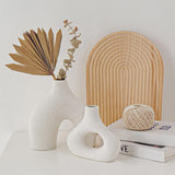 Panicale Ceramic Vase Set, White, 2pcs