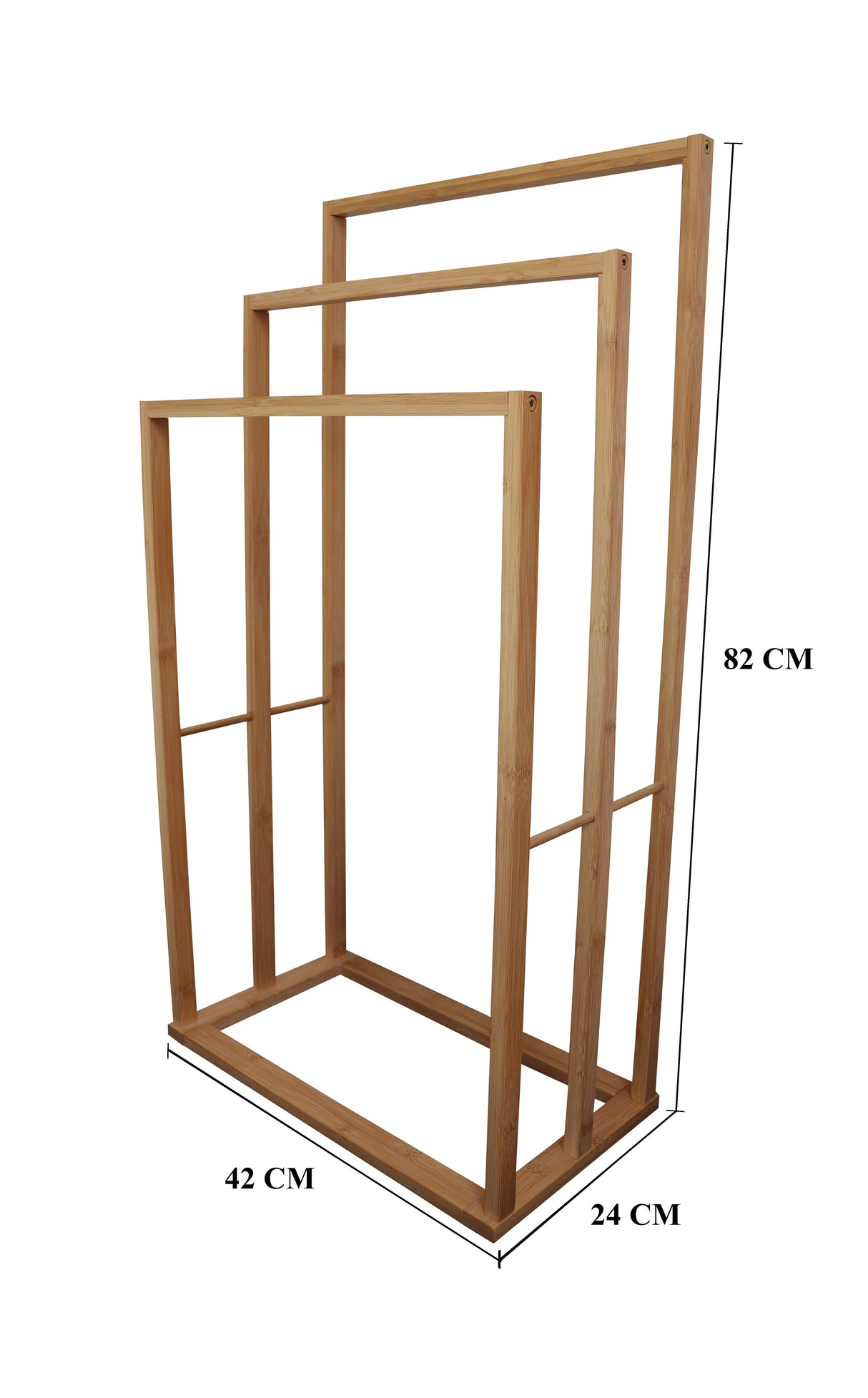 Elegant Bamboo 3-Tier Towel Rack