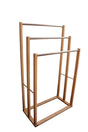 Bamboo and Metal 3-Tier Freestanding Towel Rack — Bathroom and Bedroom — Allure Home Collections