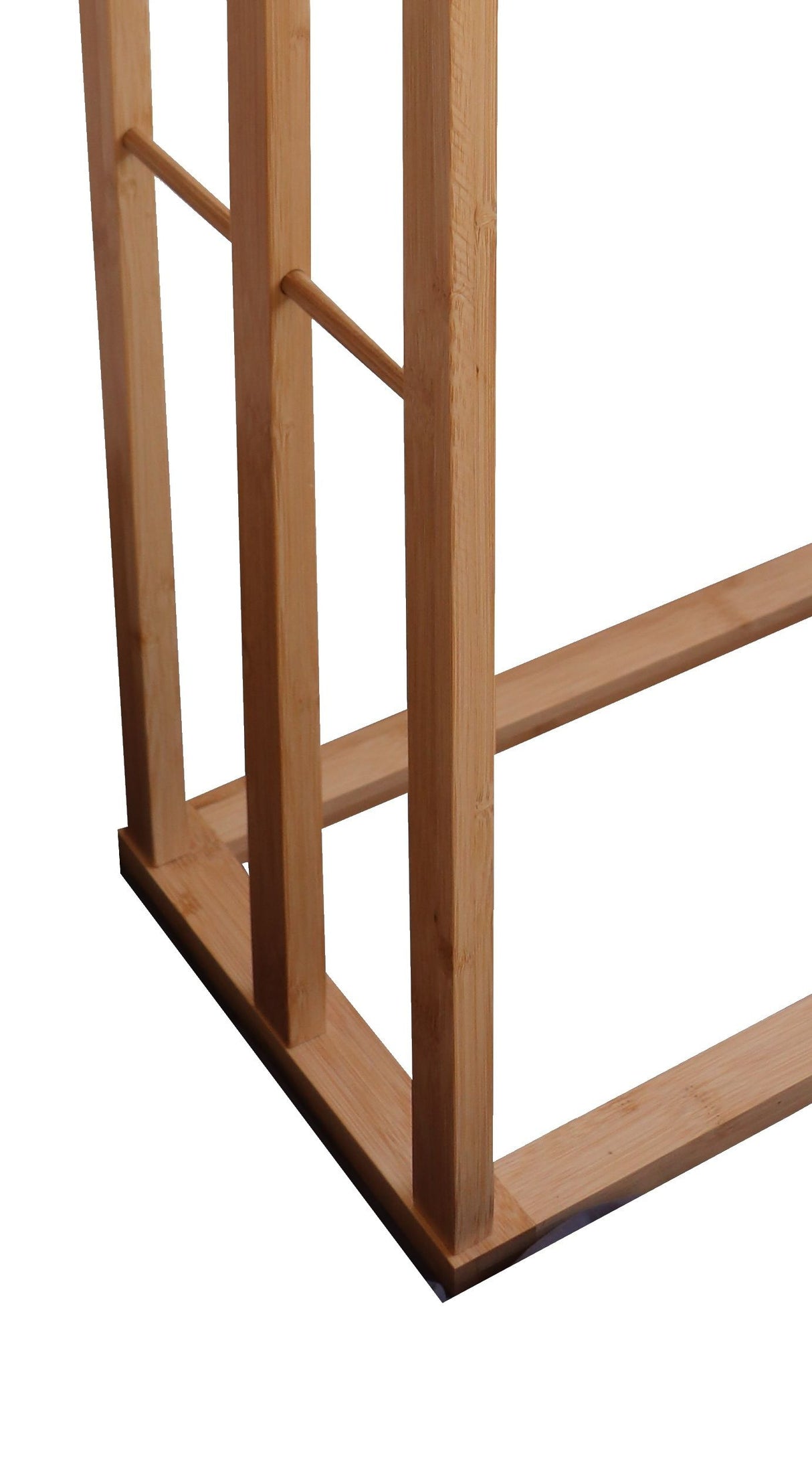 Bamboo and Metal 3-Tier Freestanding Towel Rack — Bathroom and Bedroom — Allure Home Collections