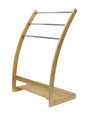 Bamboo and Metal 3-Tier Freestanding Towel Rack with Bottom Shelf — Bathroom and Laundry — Allure Home Collections