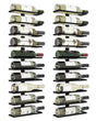 Set of two matte black wall mounted wine racks holding 10 bottles