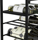 20 bottle metal and timber freestanding wine rack