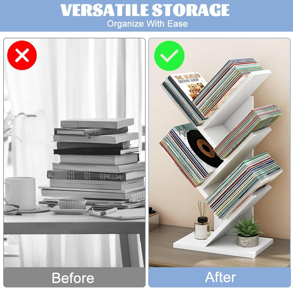 CARLA HOME 5-Tier Tree Bookshelf Storage Rack