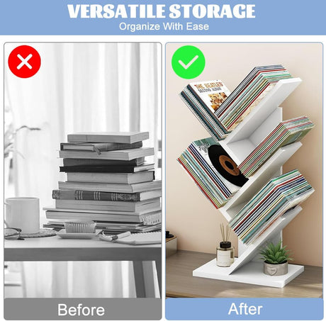 CARLA HOME 5-Tier Tree Bookshelf Storage Rack